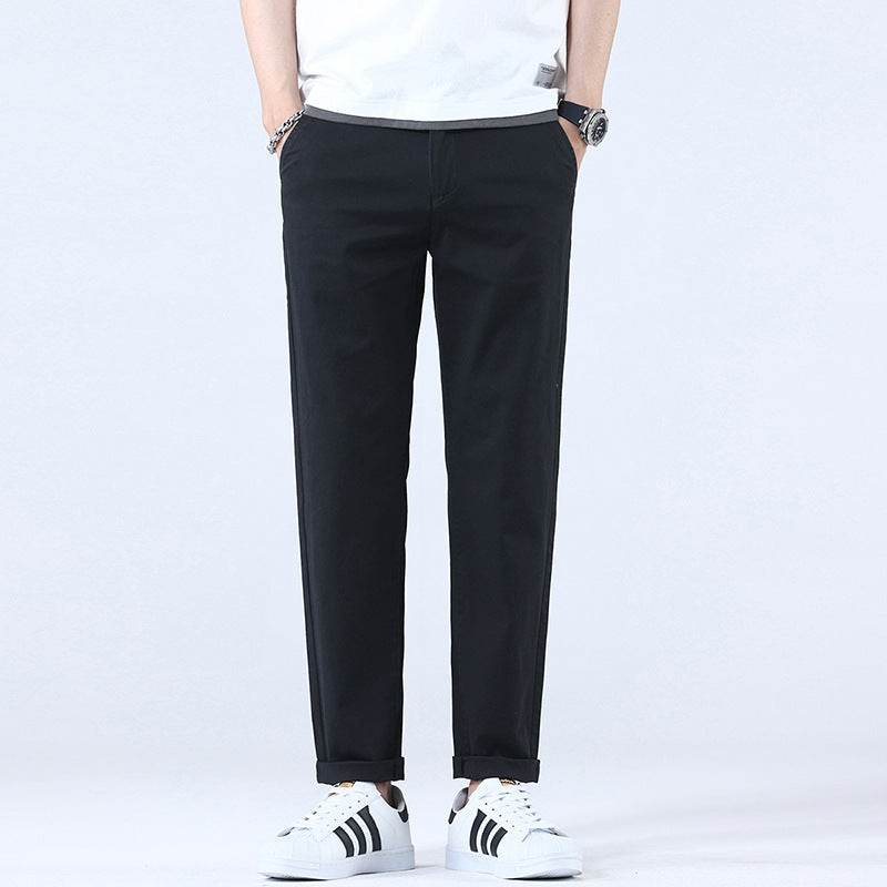 Pantalon extensible coupe slim droite tendance pour homme - Droxev