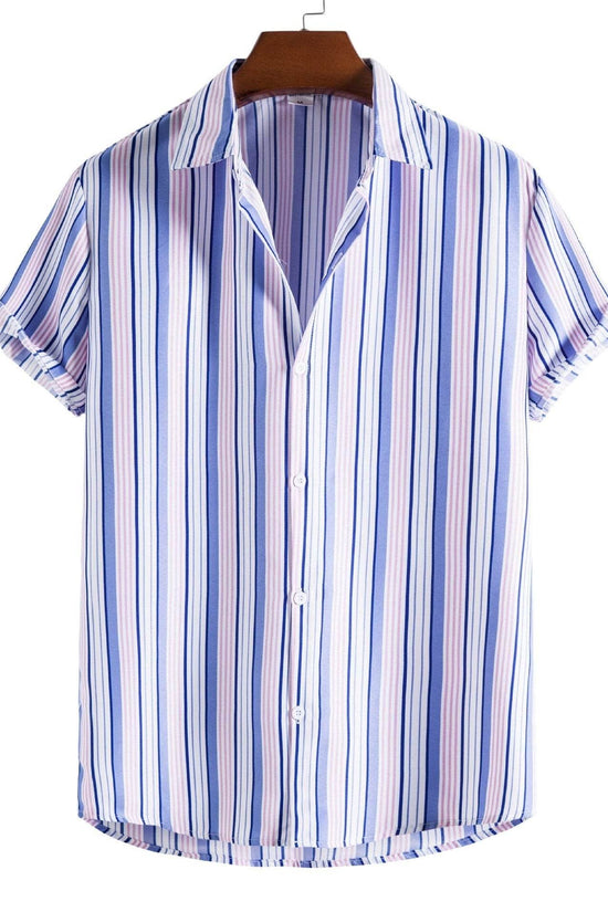 Chemise décontractée à manches courtes et revers pour homme - Droxev