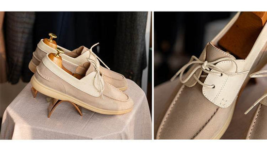 Chaussures de voile vintage à lacets en daim mercerisé - Droxev