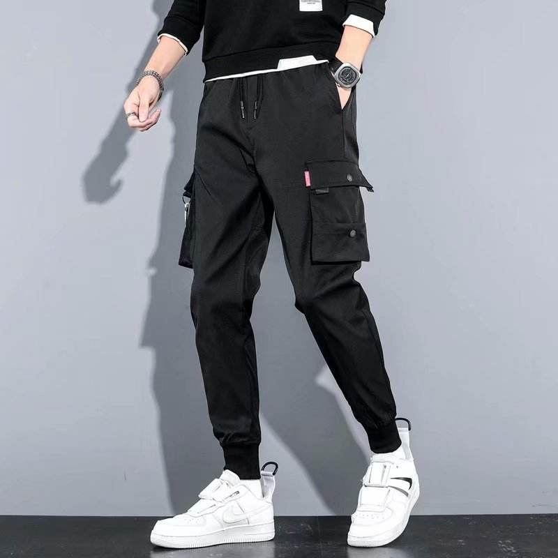 Pantalons décontractés pour hommes en soie glacée printemps et été, salopettes de sport pour hommes - Droxev