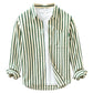 Chemise ample à manches longues et rayures verticales