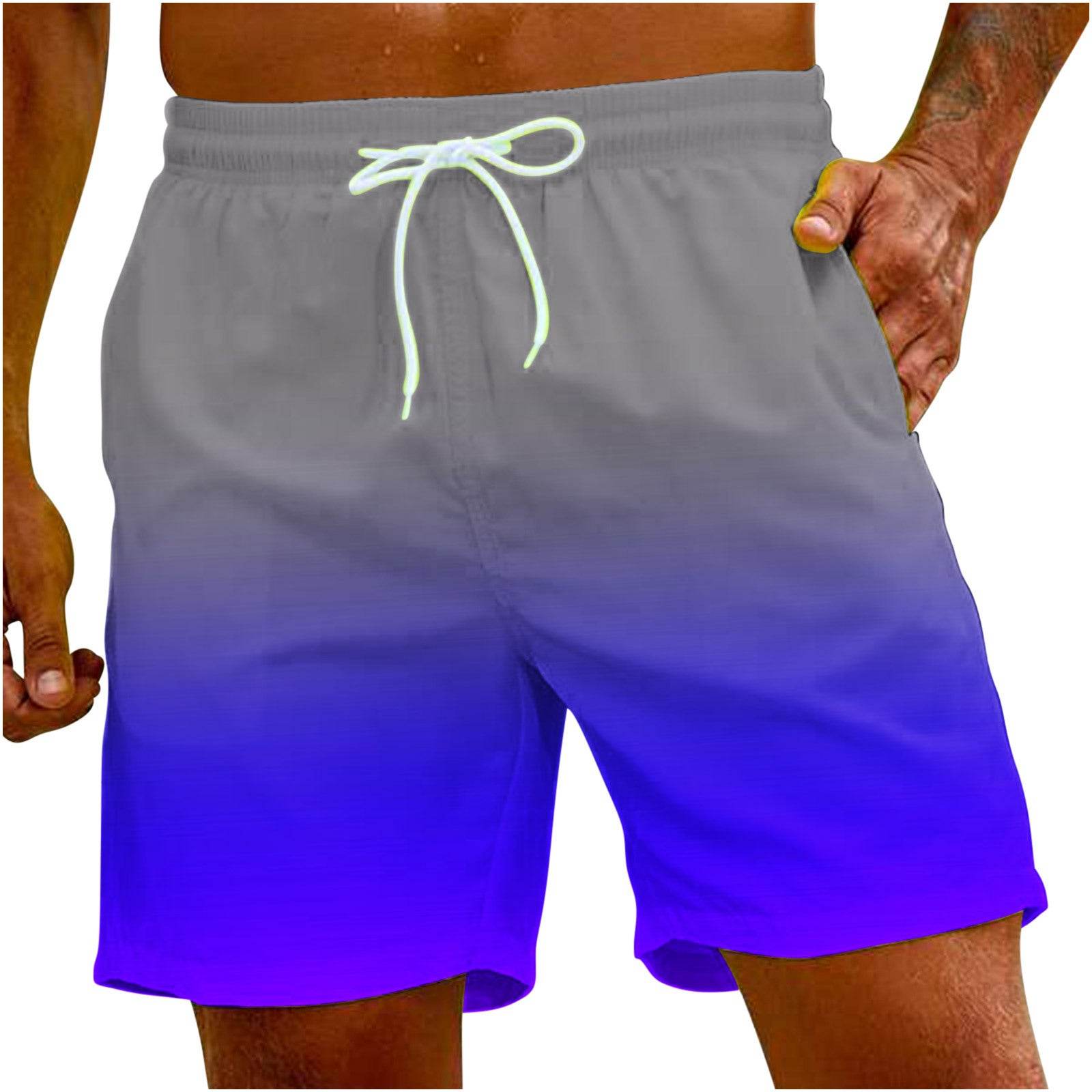 Pantalon de plage ample et décontracté pour homme, couleur unie - Droxev