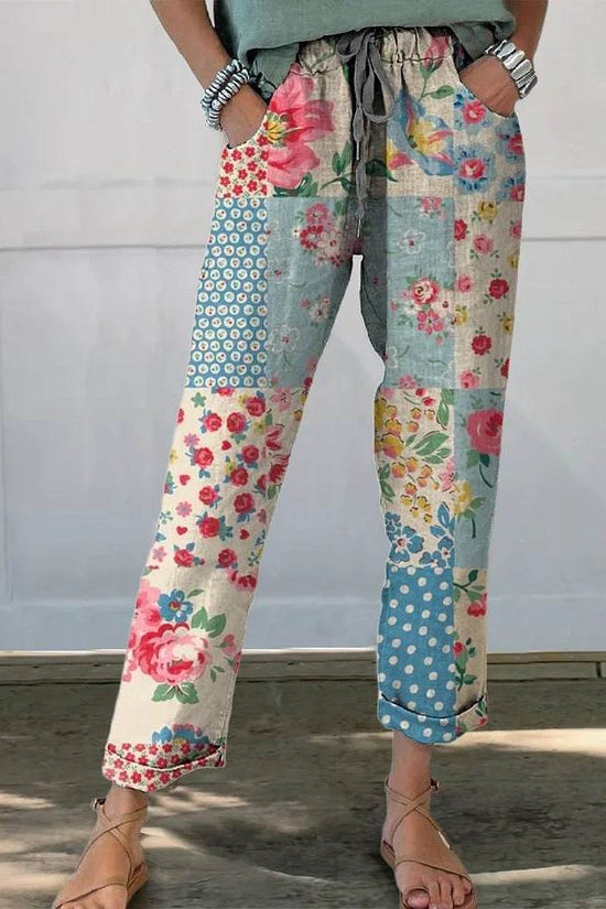 Pantalons décontractés imprimés à la mode - Droxev