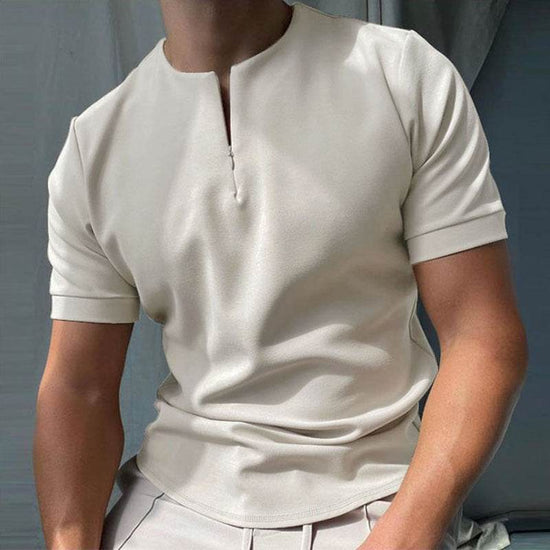 Polo homme uni, chemise à manches courtes, chemise d'été, vêtements pour hommes - Droxev