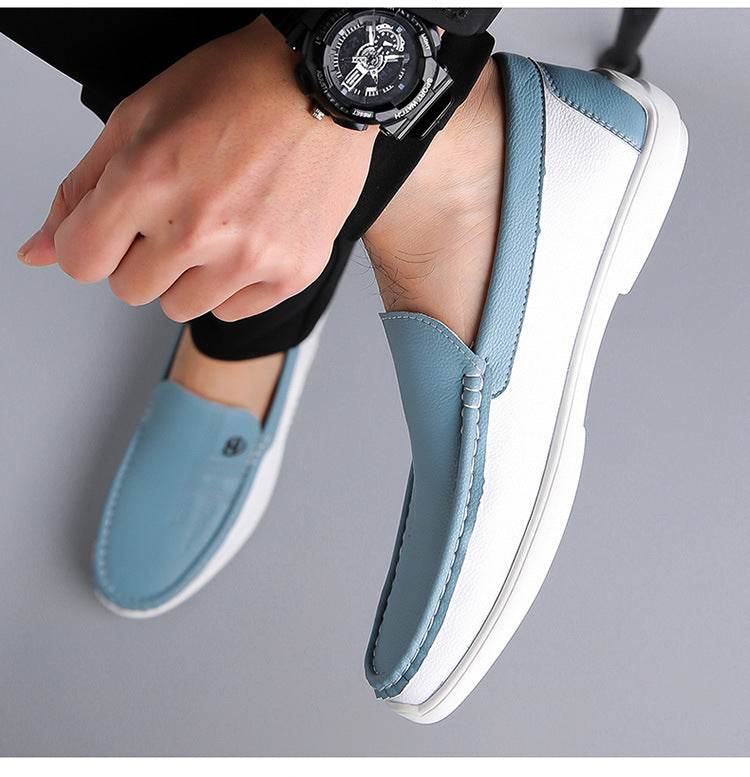 Chaussures d'été décontractées en cuir pour hommes - Droxev