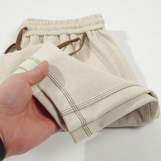 Pantalon de survêtement court tricoté, joli short décontracté vertical - Droxev