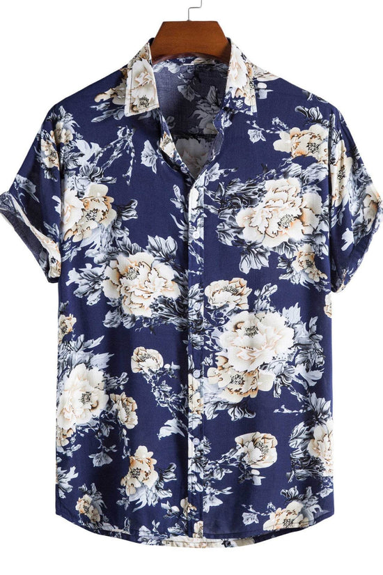 Chemise décontractée à manches courtes et revers pour homme - Droxev