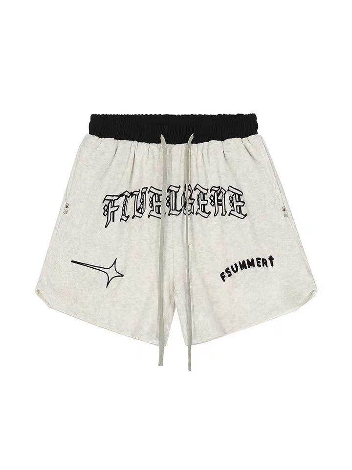 Short de sport brodé rétro américain - Droxev