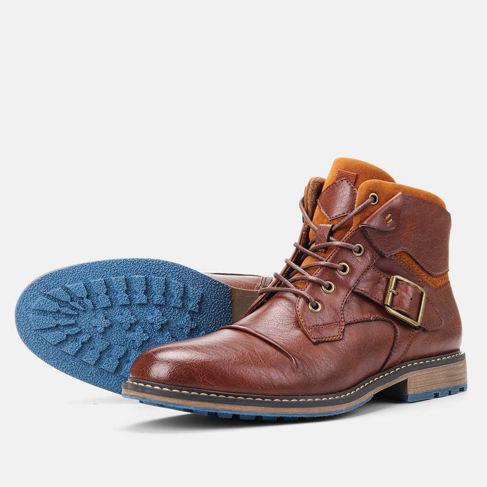 Bottes en cuir pour hommes de grande taille Bottes simples