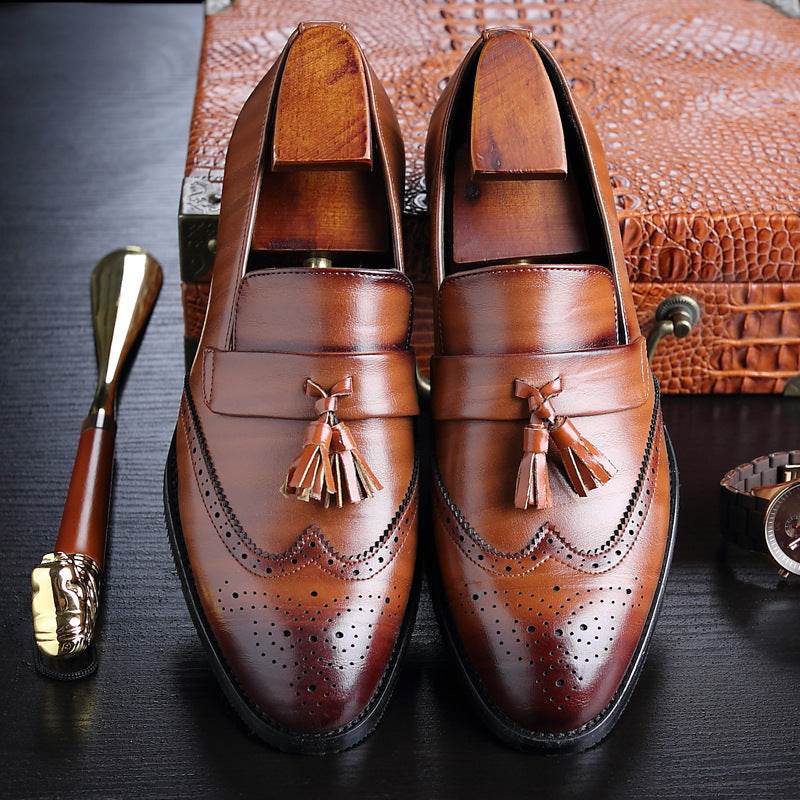 Chaussures Brock à talon plat universel large - Droxev