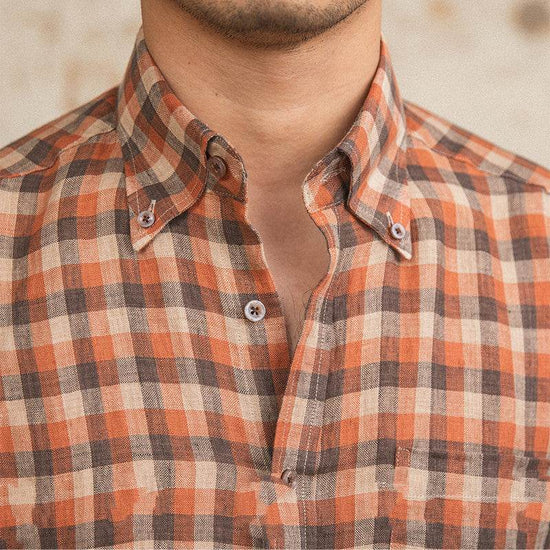 Chemise Décontractée en Lin à Manches Longues pour Jeunes - Droxev