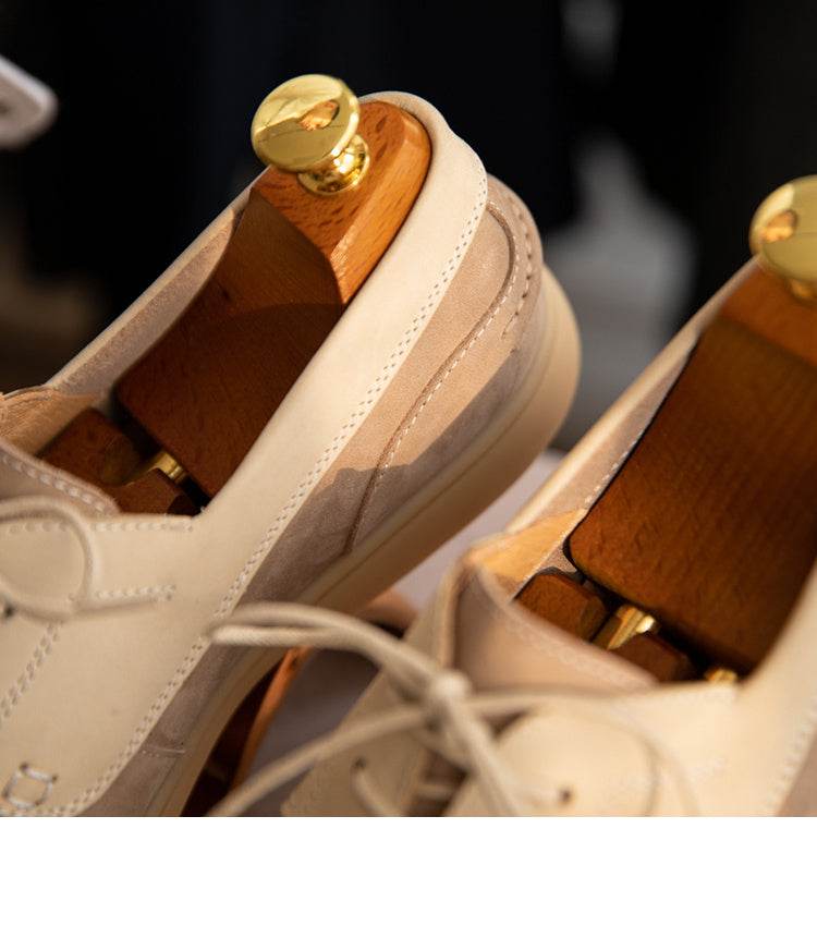 Chaussures de voile vintage à lacets en daim mercerisé - Droxev