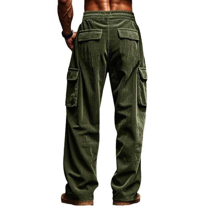 Pantalon droit multi-poches à jambes larges et respirantes - Droxev