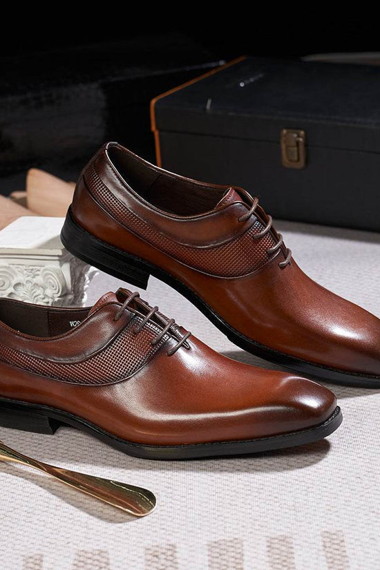 Chaussures en cuir à bout pointu pour tenues de soirée - Droxev