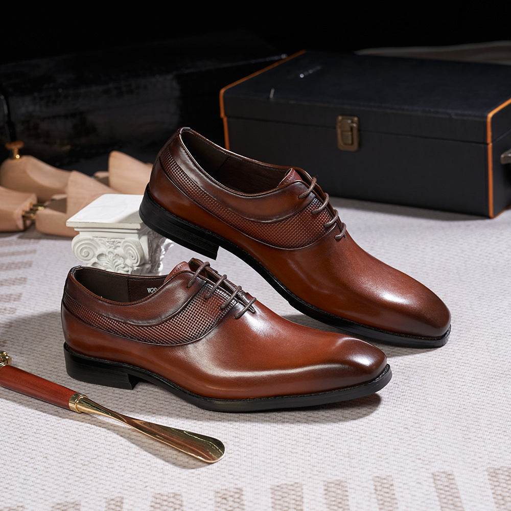 Chaussures en cuir à bout pointu pour tenues de soirée - Droxev