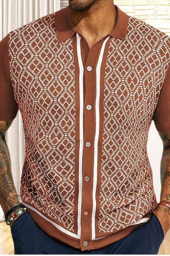 Pull jacquard décontracté pour homme de style européen et américain - Droxev