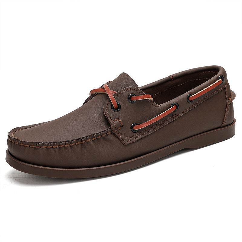 Chaussures décontractées en cuir grande taille pour hommes - Droxev