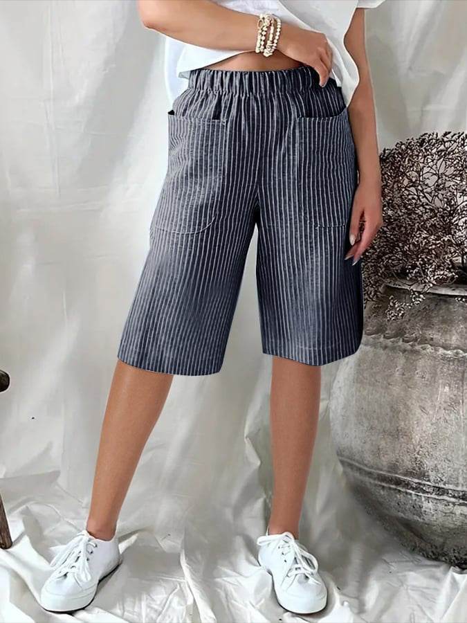 Pantalon de plage décontracté à cordon de serrage et poches en seersucker pour homme Cross-Border - Droxev