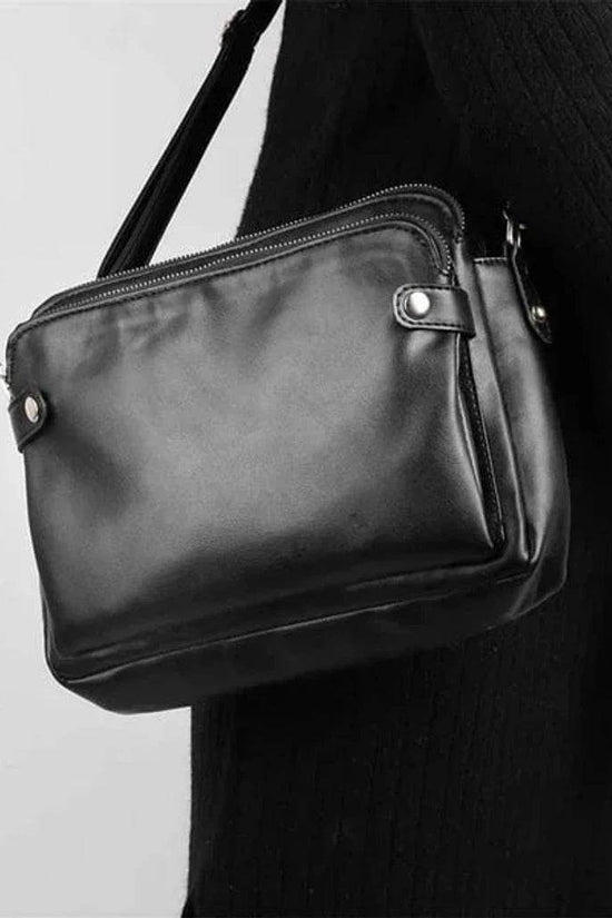 Sacs à Bandoulière en Cuir à Trois Couches pour Femmes - Droxev