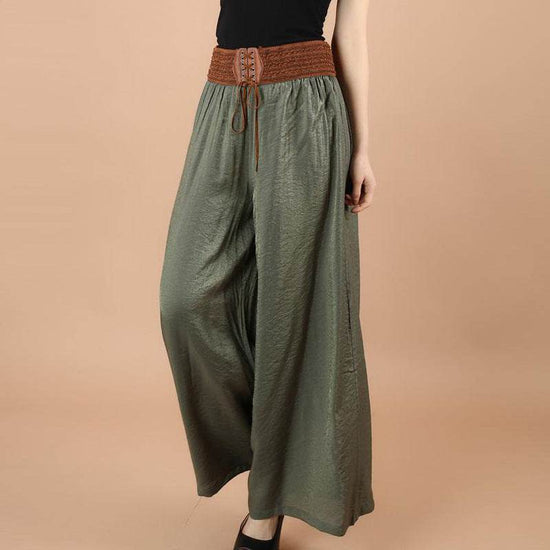 Pantalon ample en coton et lin pour femme - Droxev