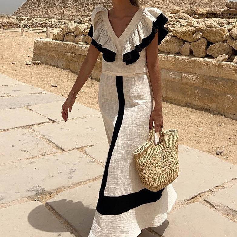Robe longue de vacances coupe ajustée - Droxev