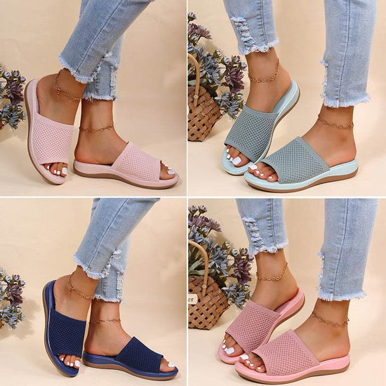 Chaussures d'été plates pour femmes, sandales décontractées pour intérieur et extérieur, chaussures de plage - Droxev