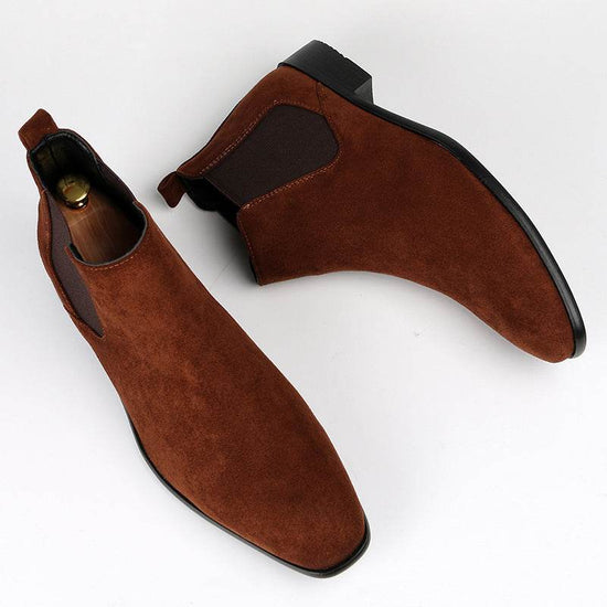 Bottines Chelsea à bout carré pour homme - Droxev