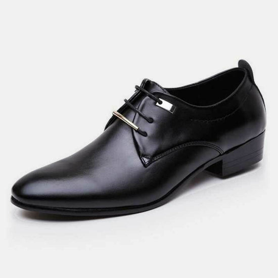 Chaussures plates en cuir pour hommes, de haute qualité, style richelieu pointu, style Oxford - Droxev
