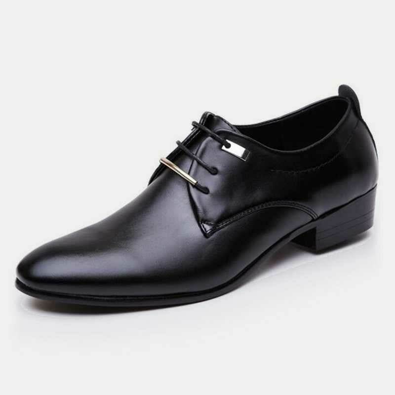 Chaussures plates en cuir pour hommes, de haute qualité, style richelieu pointu, style Oxford - Droxev