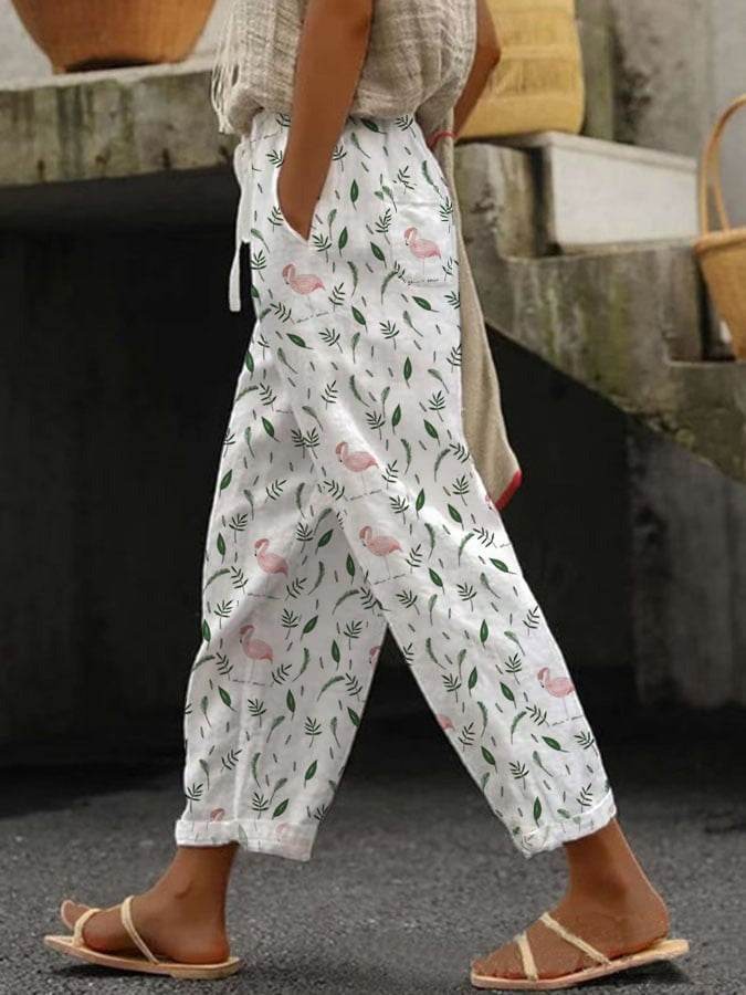 Pantalons décontractés imprimés à la mode - Droxev
