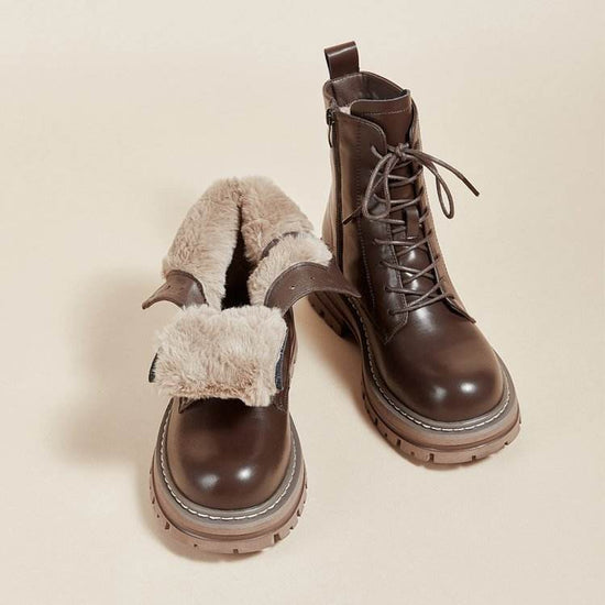 Bottines à plateforme style rétro britannique pour homme - Droxev