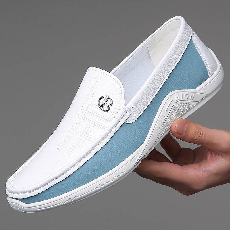 Chaussures d'été décontractées en cuir pour hommes - Droxev