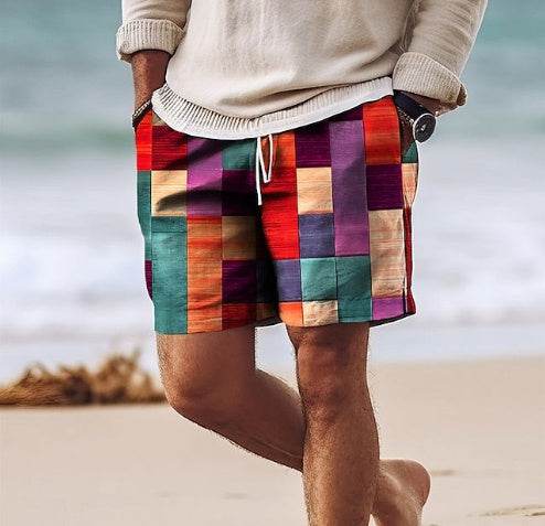 Pantalon de plage hawaïen respirant et tendance pour l'été, short décontracté imprimé en 3D - Droxev