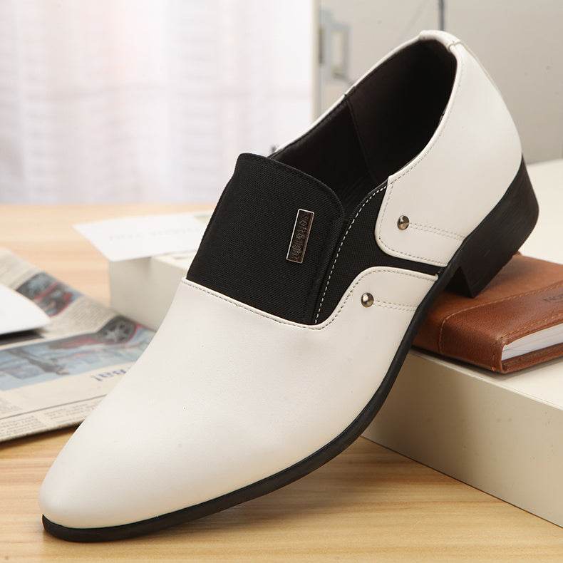 Chaussures en cuir décontractées à bout pointu pour hommes - Droxev