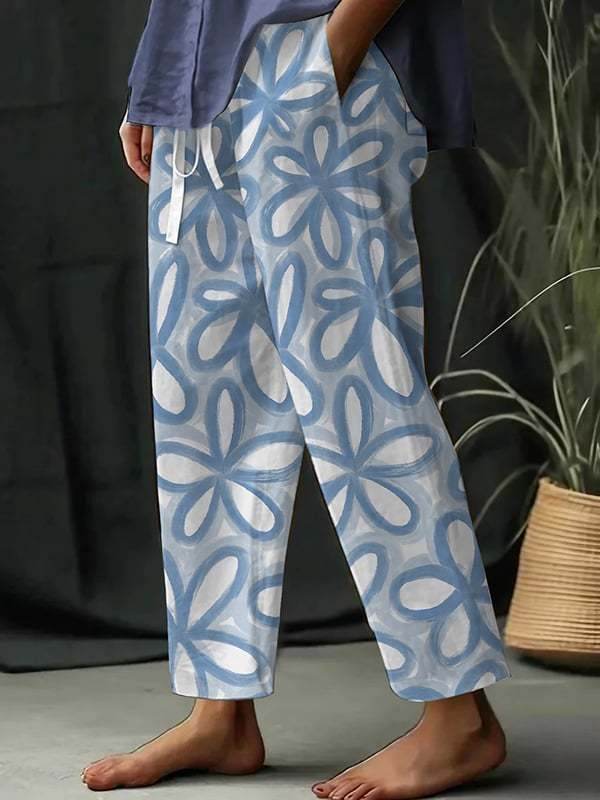 Combinaison décontractée à imprimé floral et motif floral - Droxev