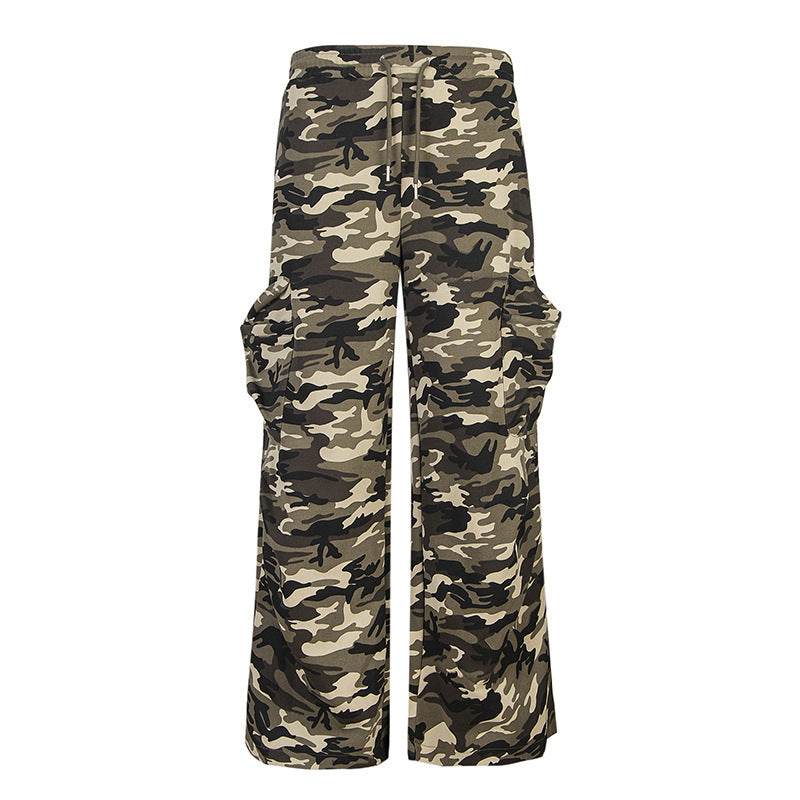 Pantalon de sport ample camouflage pour femme - Droxev