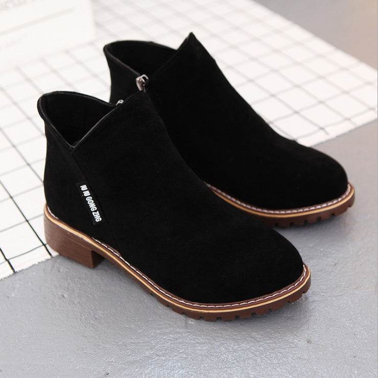 Version coréenne avec bottes Martin en velours - Droxev