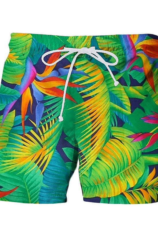 Pantalon de plage décontracté pour homme, imprimé numérique 3D, motif feuille de bananier japonais, été - Droxev