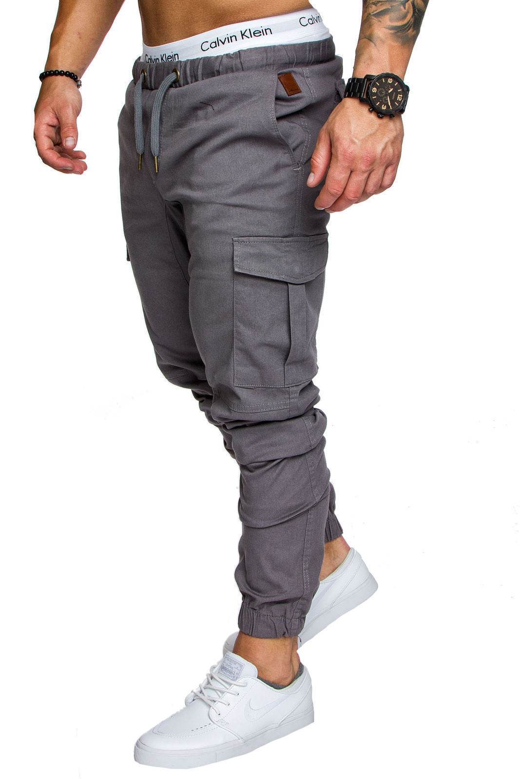 Pantalon décontracté en tissu tissé pour homme, pantalon corset - Droxev