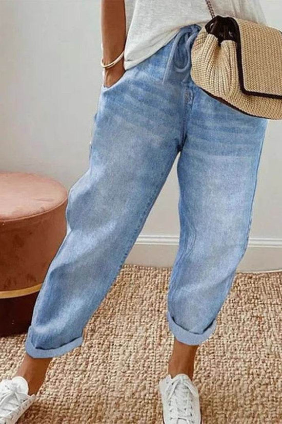 Pantalon décontracté à poches amples style graffiti - Droxev