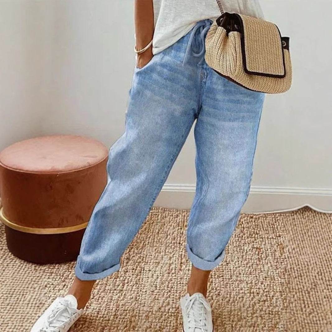 Pantalon décontracté à poches amples style graffiti - Droxev