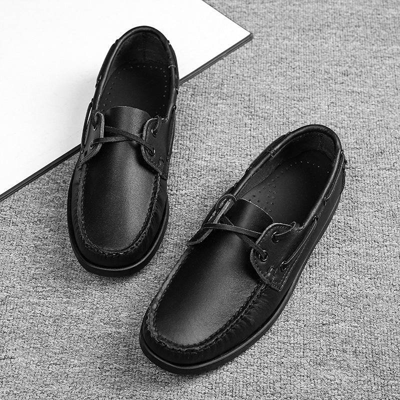 Chaussures décontractées en cuir grande taille pour hommes - Droxev