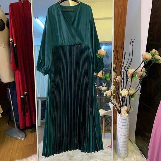 Robe moulante plissée à coutures - Droxev