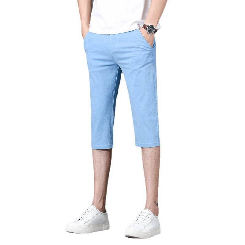 Pantalon d'été slim décontracté taille moyenne pour homme - Droxev