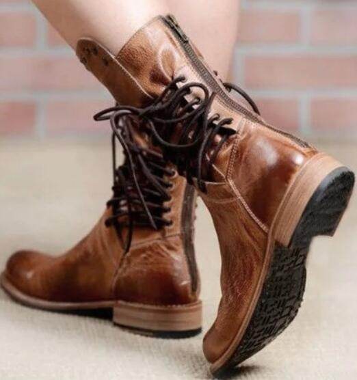 Bottes cavalières à talons bas cloutés - Droxev