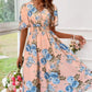 Robe Femme Imprimée Fleurie à Taille Cintrée