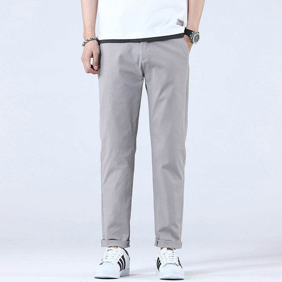 Pantalon extensible coupe slim droite tendance pour homme - Droxev