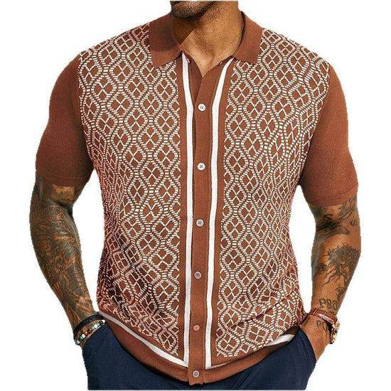 Pull jacquard décontracté pour homme de style européen et américain