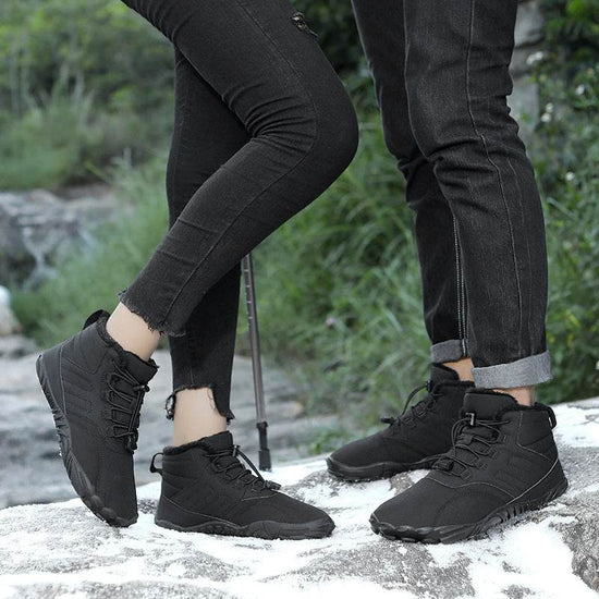 Bottes d'hiver chaudes à enfiler pour hommes et femmes, résistantes à l'usure, antidérapantes, épaisses, pour couple - Droxev