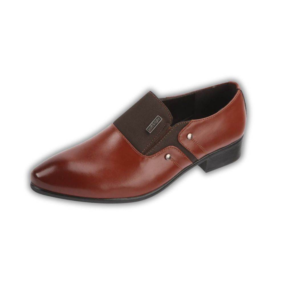 Chaussures en cuir décontractées à bout pointu pour hommes - Droxev